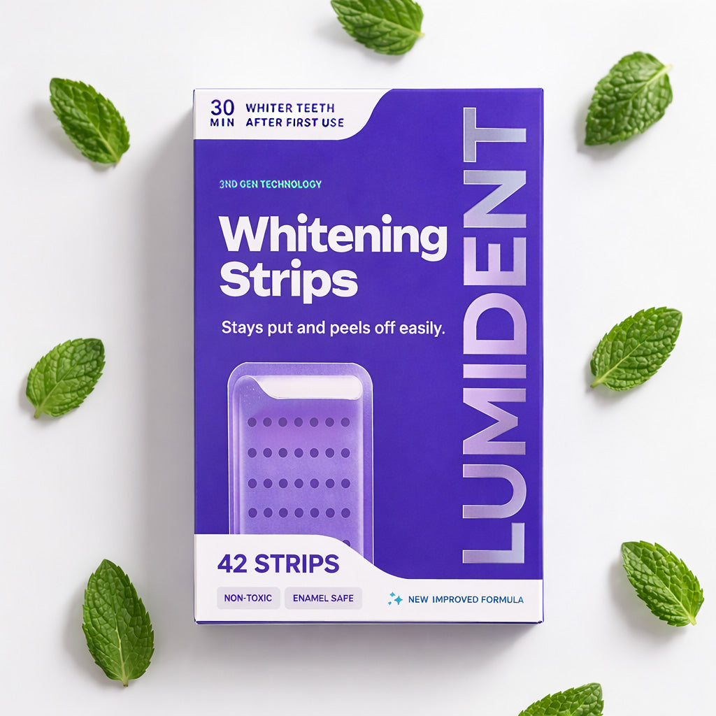 LUMIDENT™ 42 Purple Whitening Strips - Brighter Smile, Zero Sensitivity